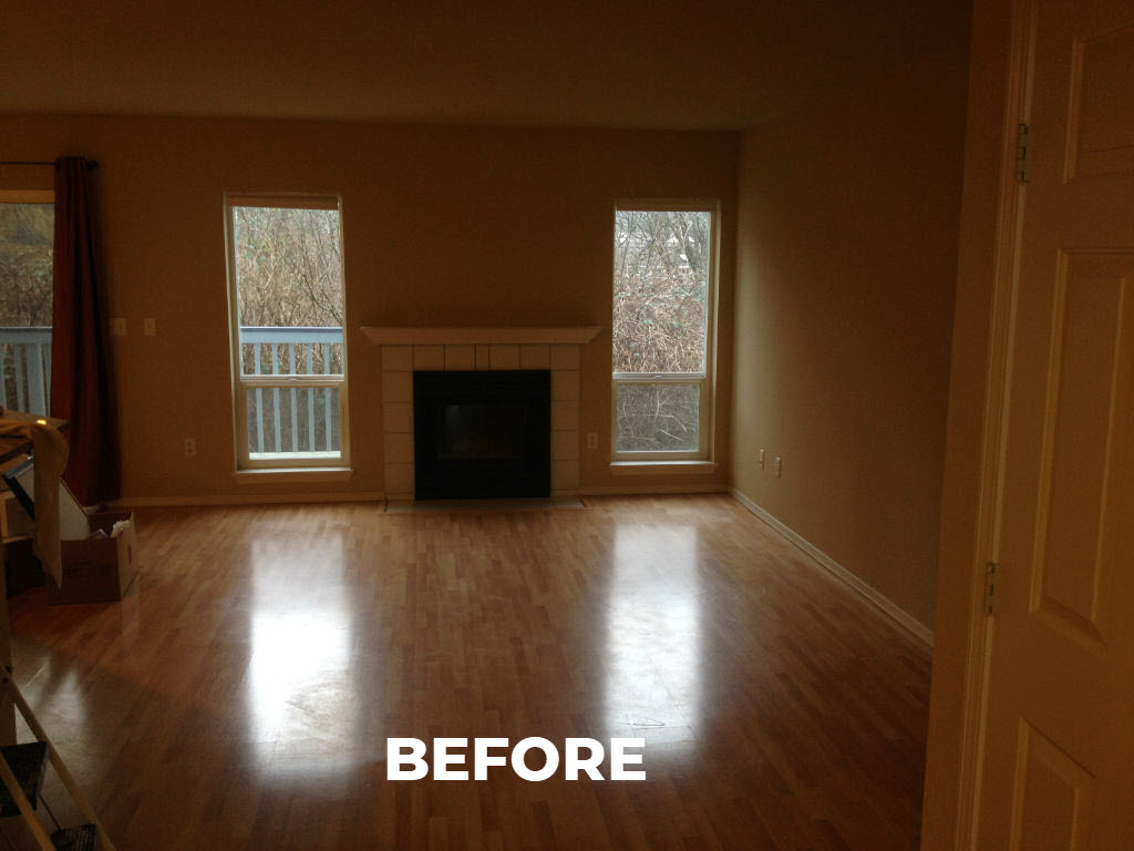 living room before staging